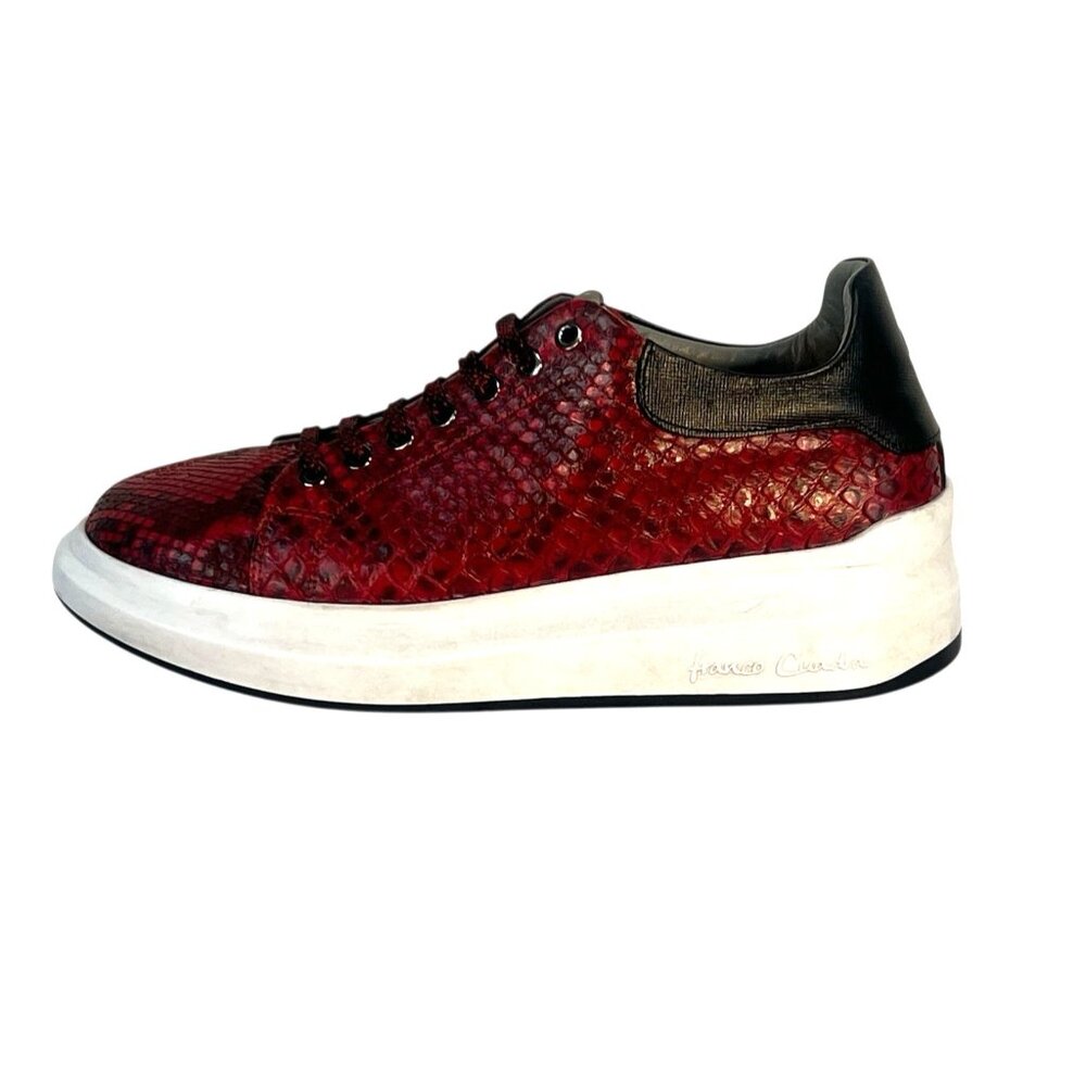 Franco Cuadra Python Leather Platform Sneakers De… - image 2